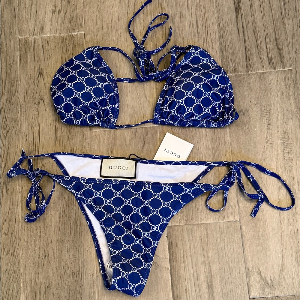 Gucci Blue Bikini Set